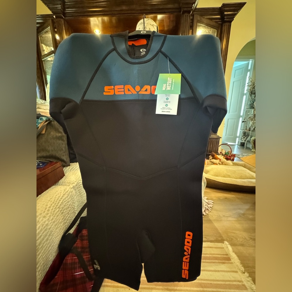 Head Black and red and blue Rash Guard Seadoo wetsuit men’s size large new more#